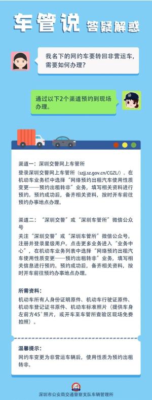 网约车转回非运营如何办理？报废年限