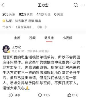 王力宏李靓蕾 长达八年的婚姻因婆媳关系不和而结束？-图1