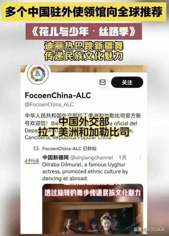 魅力四溢！迪丽热巴的新疆舞蹈火遍全球，外交部亲自为她打call！  第8张