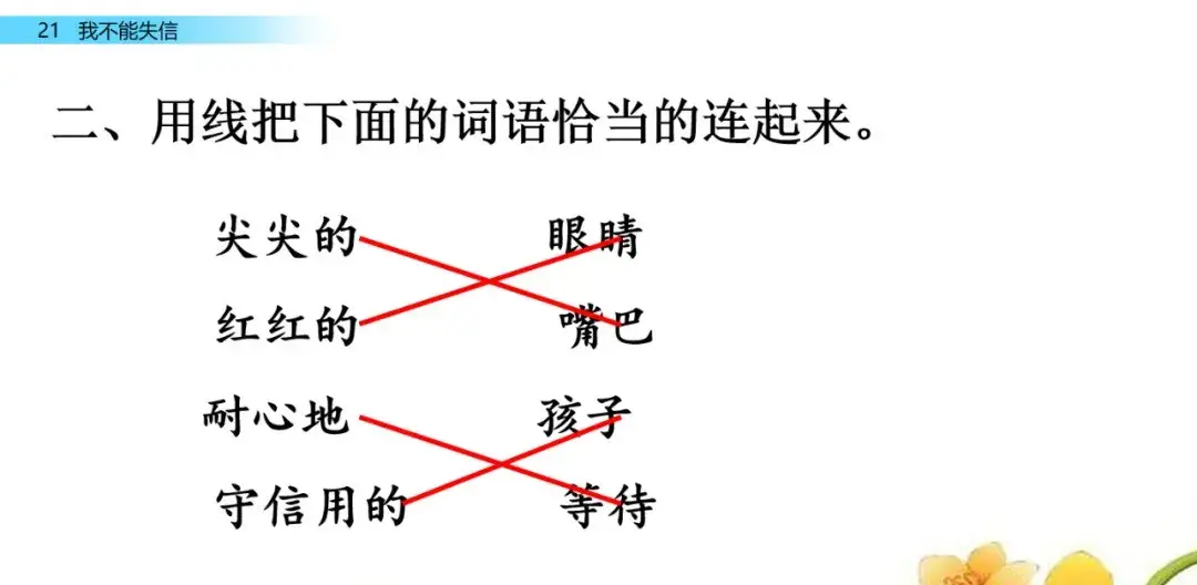 部编语文三年级下第21课我不能失信知识点+图文解读+课堂练习  第21张