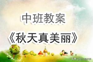 幼儿园中班教案秋天真美丽含反思-图1