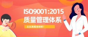 ISO9001:2015质量管理体系从头到尾全剖析