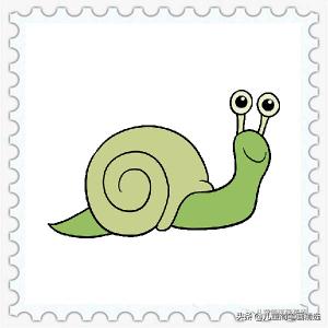 儿童简笔画精选-蜗牛（Snail）的绘画步骤  第10张