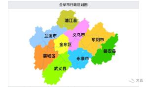 「地图」浙江各地市的行政区划地图