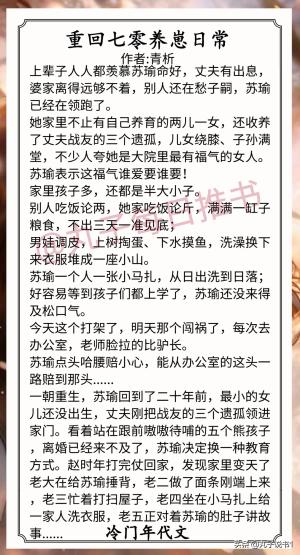 精选！冷门年代好文，年代文反派大佬的早逝前妻重生了强推  第4张