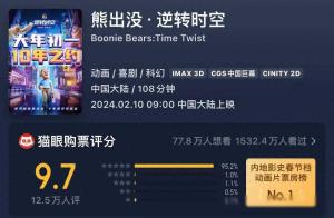 春节档黑马“熊出没”：前9部累计票房超57亿，成年人的钱也要-图1