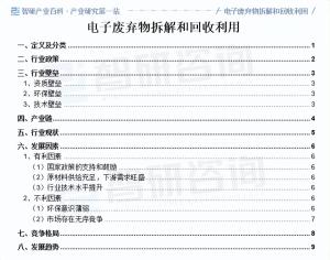 电子废弃物拆解和回收利用发展环境、供需态势及投资前景分析预测  第2张